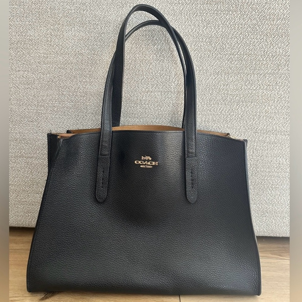 Coach Charlie Carryall Women's Large Crossbody Bag - Black/Light Gold